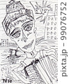 My Portlait with Accordion 99076752
