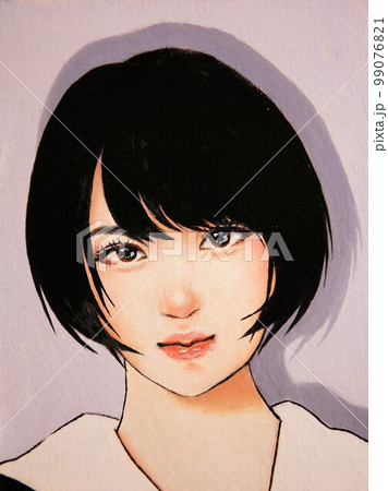 黒髪ショート女子 99076821