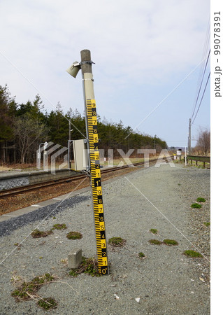 兜沼駅の雪尺? 兜沼駅の雪尺? 99078391