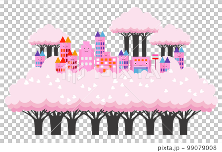 桜咲く春の美しい街並みと暮らしの風景 桜咲く春の美しい街並みと暮らしの風景 99079008