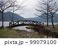 榛名湖の湖畔にかかる小さな橋 99079100