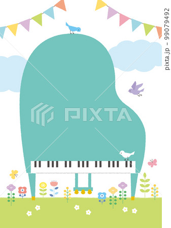 ピアノ　背景イラスト 99079492