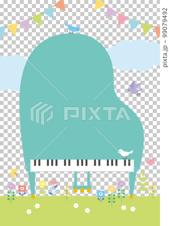 Piano background illustration 99079492