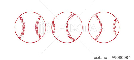 Baseball balls. Set of softballs. Outline and glyph softballs. 99080004