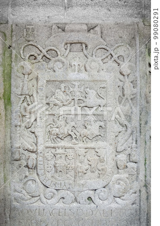 Tomb stone in the Santiago de Compostela Cathedral, Galicia, Spain 99080291