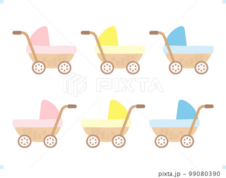 ベビーカーのイラスト素材画線無し 99080390