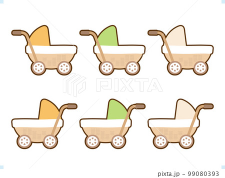 ベビーカーのイラスト素材画線あり02 99080393