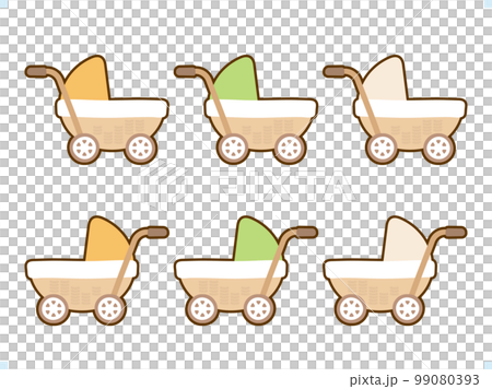 ベビーカーのイラスト素材画線あり02 99080393