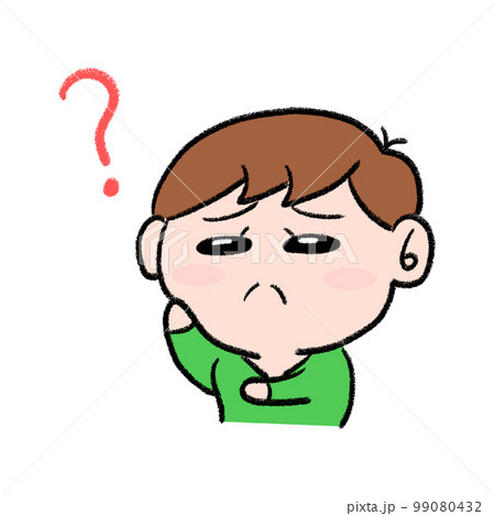 理解できていない男の子 理解できていない男の子 99080432