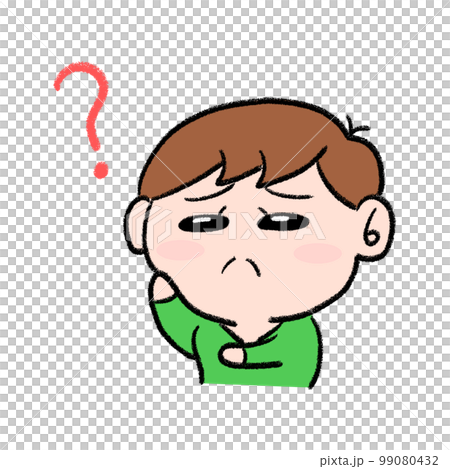 理解できていない男の子 理解できていない男の子 99080432