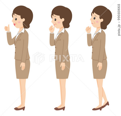 横向きスーツ女性2-3 横向きスーツ女性2-3 99080668