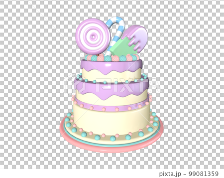 3d rendering cartoon cake element element 99081359