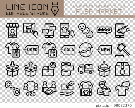 Line icon商業系列第29期跳蚤市場網站 99082370