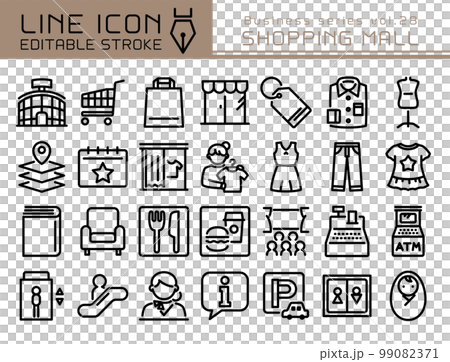 Line icon business series vol.28 shopping mall 99082371