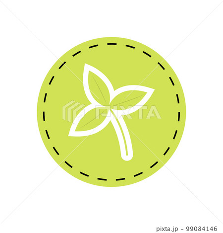 Vegan food sticker. Natural meal fresh products logo 99084146