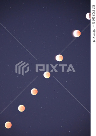 2022年11月8日皆既月食連続写真 99085228