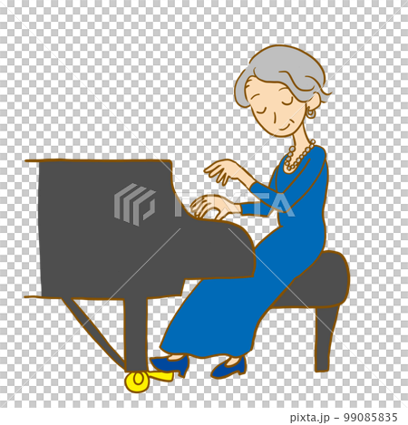 A woman playing the piano at a recital 99085835