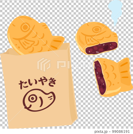 Taiyaki in a taiyaki shop bag 99086191