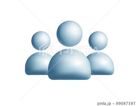 3d leadership Bunch of people user social network icon team. Vector mesh illustration. Concept of businessmen or people with leader 99087397