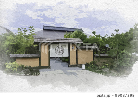 水彩画風　たまの湯　岡山県玉野市 99087398