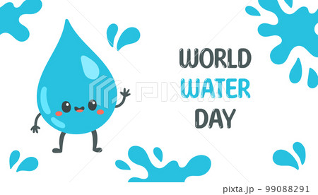 World Water Day Background. Vector EPS10 illustration Suitable for Greeting Card and Poster. 99088291