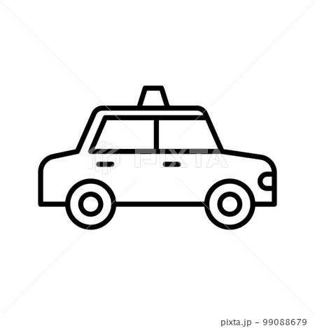 Taxi icon. Taxicab. Pictogram isolated on white background. Taxi icon. Taxicab. Pictogram isolated on white background. 99088679