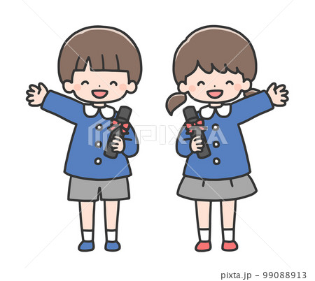 卒園式の男の子と女の子 卒園式の男の子と女の子 99088913