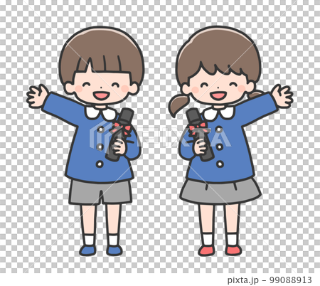 卒園式の男の子と女の子 卒園式の男の子と女の子 99088913