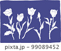 チューリップの線画イラスト 99089452