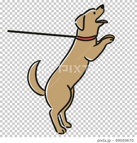 飛びかかる犬のイラスト 99089670