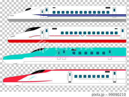 東海道新幹線Nozomi、西九州新幹線Kamome、東北新幹線Hayabusa、秋田新幹線Komachi車組 99090210