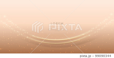 Abstract gold curved background with lighting effect and sparkle with copy space for text. Luxury design style. Abstract gold curved background with lighting effect and sparkle with copy space for text. Luxury design style. 99090344