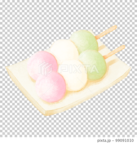 Tricolor dumpling on a plate Tricolor dumpling on a plate 99091010
