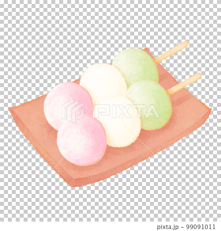 Tricolor dumpling on a plate Tricolor dumpling on a plate 99091011