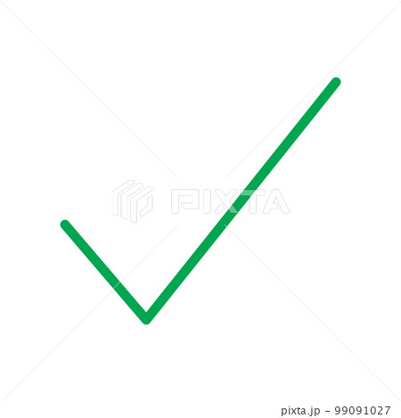 Check icon line isolated on white background. Black flat thin icon on modern outline style. Linear symbol and editable stroke. Simple and pixel perfect stroke vector illustration. 99091027