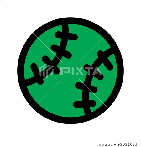 Baseball ball icon line isolated on white background. Black flat thin icon on modern outline style. Linear symbol and editable stroke. Simple and pixel perfect stroke vector illustration. 99091033