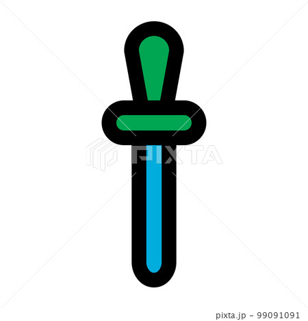 Eyedrop icon line isolated on white background. Black flat thin icon on modern outline style. Linear symbol and editable stroke. Simple and pixel perfect stroke vector illustration. 99091091