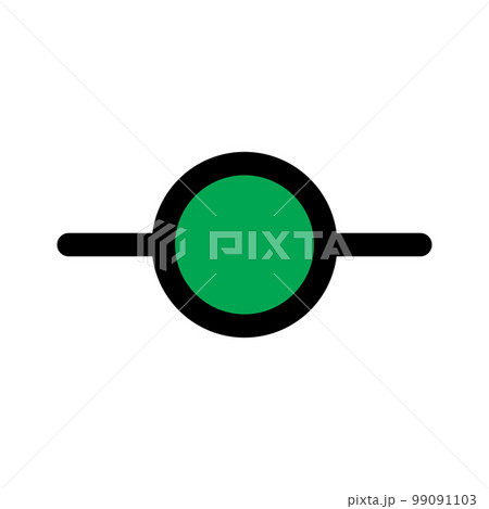 Git commit icon line isolated on white background. Black flat thin icon on modern outline style. Linear symbol and editable stroke. Simple and pixel perfect stroke vector illustration. 99091103