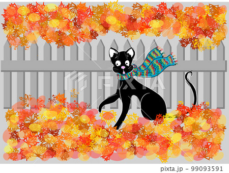 cat in autumn 99093591