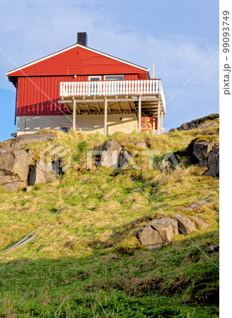 Traditional house in Honningsvag - Norway 99093749