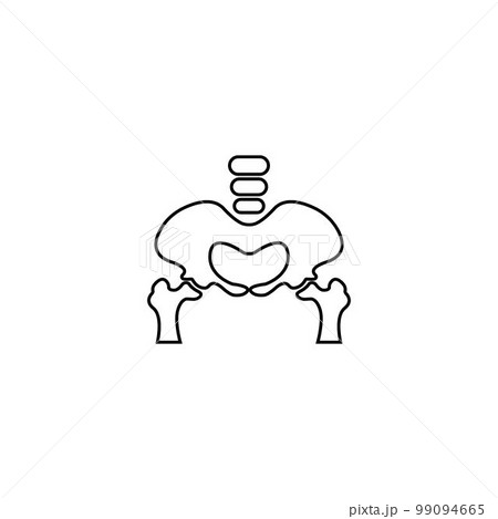 Hip bone icon Hip bone icon 99094665
