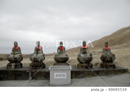 Jizo - stone stature of Buddhist deity sanctuary - Oomuro mountain religion in Japan Jizo - stone stature of Buddhist deity sanctuary - Oomuro mountain religion in Japan 99095539