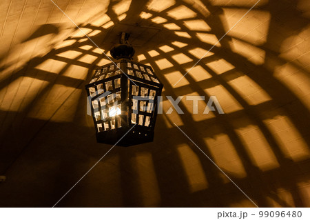 Antique lamps (chandeliers) in the cave dungeon Antique lamps (chandeliers) in the cave dungeon 99096480