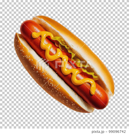 Tasty Hot Dog Isolated Illustration Generative AI 99096742