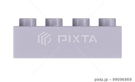 Lilac Lego Block Isolated on a White Background. Lilac Lego Block Isolated on a White Background. 99096869