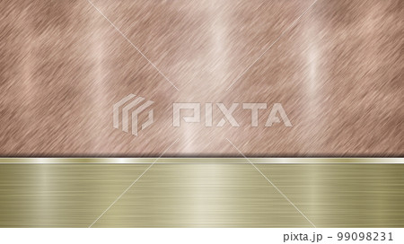 Metal background with polished plate Metal background with polished plate 99098231