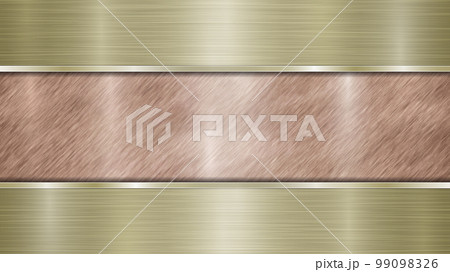 Metal background with polished plate Metal background with polished plate 99098326