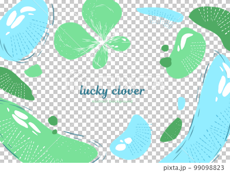 Abstract background frame of four leaf clover Refreshing botanical illustration 99098823