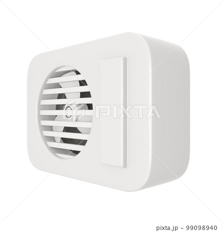 white air conditioner on white background 3d rendering white air conditioner on white background 3d rendering 99098940