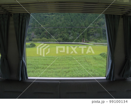 長良川鉄道 車内から稲穂を望む 長良川鉄道 車内から稲穂を望む 99100134